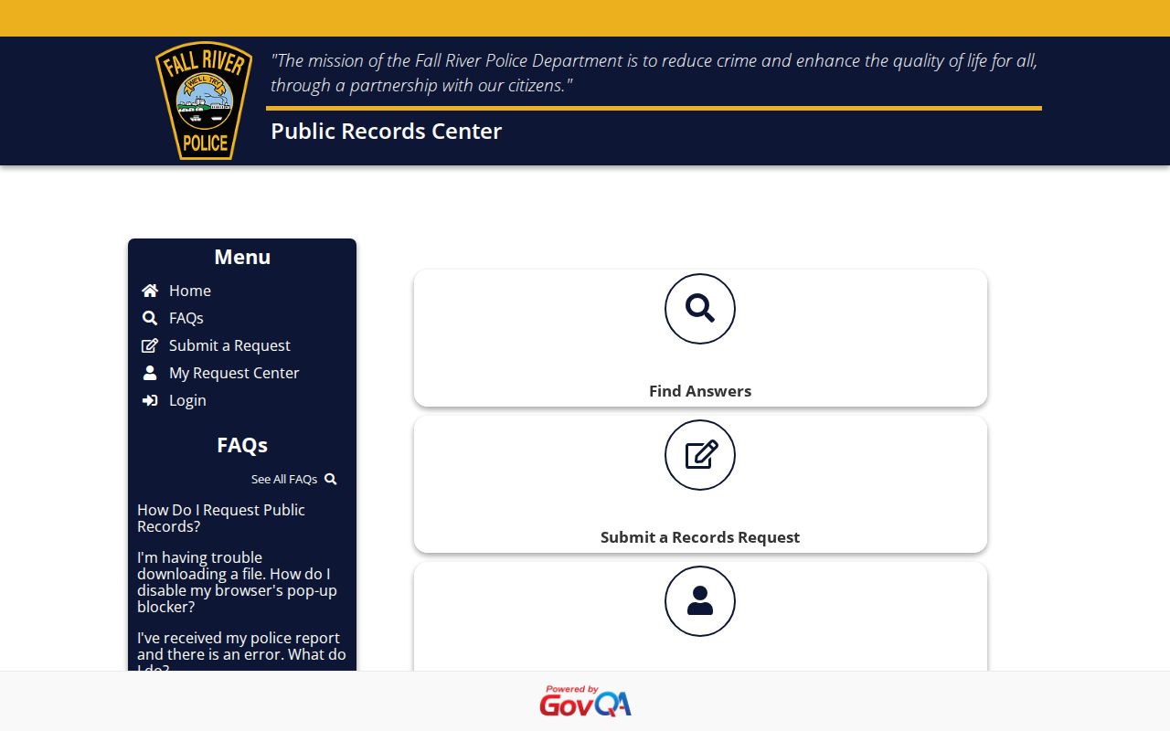 Public records request portal used for Bristol County warrant records requests