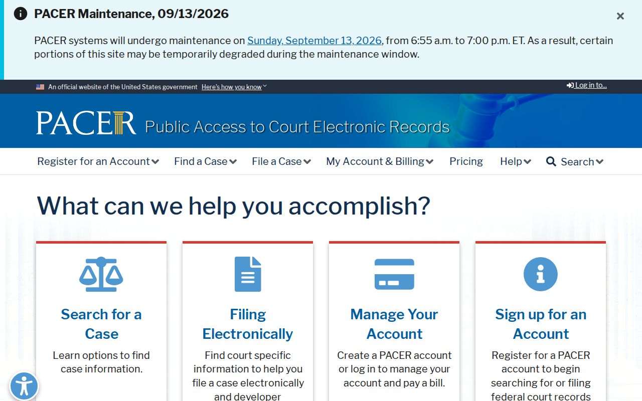 PACER federal docket search used to check warrants outside Bristol County warrant records
